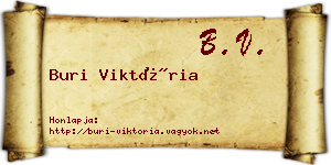 Buri Viktória névjegykártya