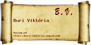 Buri Viktória névjegykártya